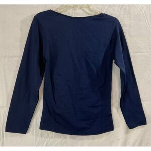 New Mix Fleece Lined Top Women One Size Navy Blue 915-FLEECE‎ Long Sleeve Shirt